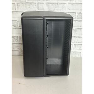 VINTAGE Laserline 100 CD Square Spinning Carousel Storage Display Rack Black